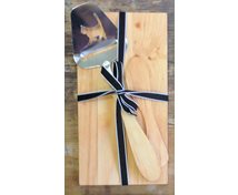 TRAY ALDER WITH KNIFE CHEESESLICER S AND RIBBON